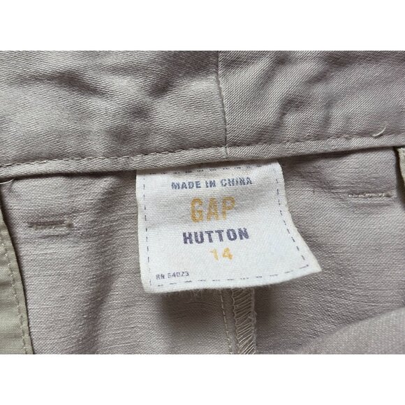 Gap Hutton Beige Midi Skirt Size 14 Cotton Blend Womens Casual Wear - Picture 5 of 6